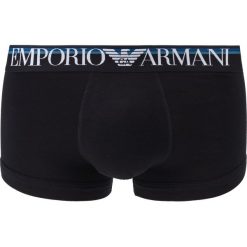 Emporio Armani Bokserki Czarny. Czarne bokserki męskie Emporio Armani, bez wzorów, z elastanu. Za 128,95 zł.