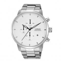Zegarek "RM361EX9" w kolorze srebrnym. Szare, analogowe zegarki męskie marki Lorus, Pulsar, srebrne. W wyprzedaży za 249,95 zł.