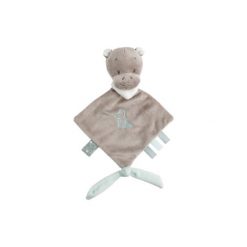 Nattou Lea, Loulou & Hippolyte - Mini-Szmacianka Przytulanka Hipopotam. Szare przytulanki i maskotki marki Nattou, z poliesteru. Za 49,00 zł.