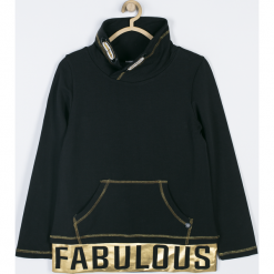 Bluza. Czarne bluzy dziewczęce rozpinane MAKE THE RULES, z aplikacjami, z bawełny, z długim rękawem, długie. Za 89,90 zł.