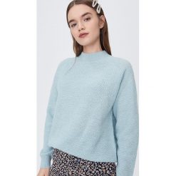 Sweter z półgolfem - Turkusowy. Niebieskie swetry damskie Sinsay, s, bez wzorów, bez rękawów, bez kaptura. Za 59,99 zł.