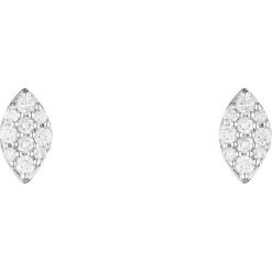 Złote kolczyki-wkrętki z diamentami. Szare kolczyki damskie Diamond & Co, z diamentem, złote. W wyprzedaży za 725,95 zł.