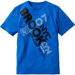 T-shirty chłopięce: T-shirt z modnym nadrukiem bonprix lazurowy