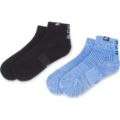 Zestaw 2 par wysokich skarpet unisex NIKE - SX7170 911 Czarny Niebieski. Niebieskie skarpetki damskie Nike, bez wzorów, z elastanu. Za 64,00 zł.