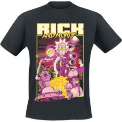 Rick And Morty Retro Poster T-Shirt czarny. Czarne koszulki męskie marki Rick And Morty, l, bez wzorów, retro, bez kołnierzyka. Za 74,90 zł.