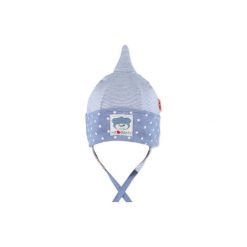 Ebi & Ebi Czapka Zajączek i Miś blue - niebieski. Niebieskie czapeczki niemowlęce marki Ebi & Ebi, bez wzorów, z bawełny. Za 29,00 zł.