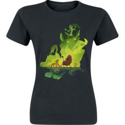 The Lion King Green Jungle - Simba, Timon & Pumba Koszulka damska czarny. Czarne bluzki damskie The Lion King, l, z nadrukiem, z okrągłym kołnierzem. Za 74,90 zł.