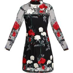 Sukienki hiszpanki: New Look PREMIUM HIGHNECK EMBROIDED Sukienka koktajlowa black