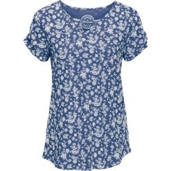 T-shirt z nadrukiem, krótki rękaw bonprix indygo. Niebieskie t-shirty damskie bonprix, z nadrukiem. Za 34,99 zł.