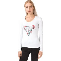 Guess Lorella Koszulka Biały. Białe koszulki damskie Guess, m, z nadrukiem, z elastanu, bez kołnierzyka. Za 200,95 zł.