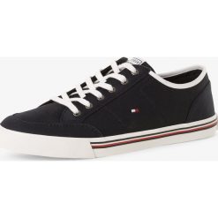 Tommy Hilfiger - Tenisówki męskie, niebieski. Niebieskie trampki męskie TOMMY HILFIGER, bez wzorów, z bawełny, bez zapięcia. Za 359,99 zł.