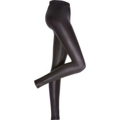 Legginsy z połyskującą powłoką bonprix czarny. Czarne legginsy skórzane marki bonprix. Za 54,99 zł.