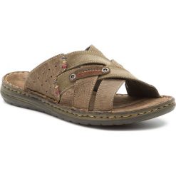 Klapki LASOCKI FOR MEN - MI07-A700-A564-11 Dark Beige. Pomarańczowe klapki męskie Lasocki For Men, bez wzorów, ze skóry. Za 99,99 zł.