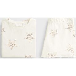 Mango Kids - Piżama dziecięca Estrella 110-164 cm. Białe piżamy dziewczęce Mango Kids, bez wzorów, z bawełny, bez rękawów. Za 59,90 zł.