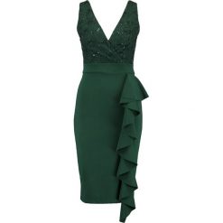 Sukienki hiszpanki: WAL G. WITH SIDE FRILL Sukienka koktajlowa dark green