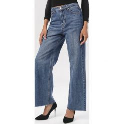 Niebieskie Jeansy Culottes Zhaenne. Niebieskie kuloty damskie Born2be, bez wzorów, z jeansu. Za 119,99 zł.