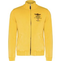 Bluza AERONAUTICA MILITARE. Żółte bluzy męskie Aeronautica Militare, bez wzorów, z bawełny, ze stójką, bez rękawów, bez kaptura. Za 710,00 zł.