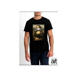 T-shirt : " Mona z papierosem ". Czarne t-shirty męskie marki Life is art, xxl, z nadrukiem, klasyczne, z klasycznym kołnierzykiem. Za 120,00 zł.