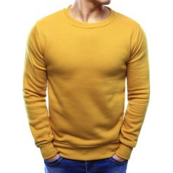 Bluzy męskie: Bluza męska gładka musztardowa (bx3396)