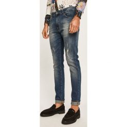 Desigual - Jeansy. Niebieskie jeansy męskie Desigual, z aplikacjami. W wyprzedaży za 219,90 zł.