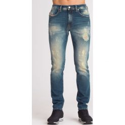 JEANSY SLIM SKINNY DIESEL THOMMER. Niebieskie jeansy męskie Diesel, m, z aplikacjami. Za 689,50 zł.