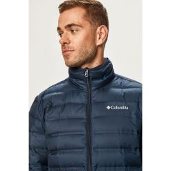 Columbia - Kurtka puchowa. Niebieskie płaszcze męskie Columbia, m, bez wzorów, z poliesteru, krótkie, bez kaptura. Za 499,90 zł.