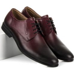 Eleganckie bordowe półbuty PEYTON. Czerwone buty wizytowe męskie marki LUCCA. Za 219,00 zł.