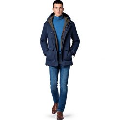 Kurtka Granatowa 2 w 1 Brora. Pomarańczowe kurtki męskie marki LANCERTO, na zimę, m, z tkaniny, eleganckie. Za 999,90 zł.