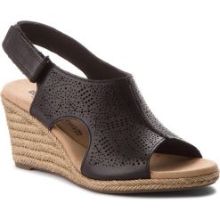Espadryle CLARKS - Lafley Rosen 261338054 Black. Czarne espadryle damskie marki Clarks, bez wzorów, ze skóry, bez obcasa, na obcasie. Za 279,00 zł.