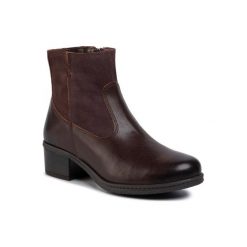 GO SOFT OCE-DELICIA-03 Brązowy. Pomarańczowe botki damskie GO SOFT, ze skóry, bez obcasa, bez zapięcia. Za 229,99 zł.