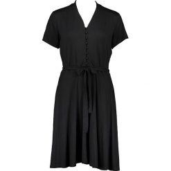 Sukienka w kolorze czarnym. Czarne sukienki damskie Fransa, xl, bez wzorów, bez kołnierzyka, bez rękawów, midi. W wyprzedaży za 131,95 zł.