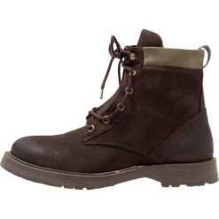 Buty zimowe męskie: Pier One Botki sznurowane brown