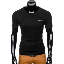 T-SHIRT MĘSKI Z NADRUKIEM S960 - CZARNY. Czarne t-shirty męskie z nadrukiem Ombre Clothing, m. Za 19,99 zł.