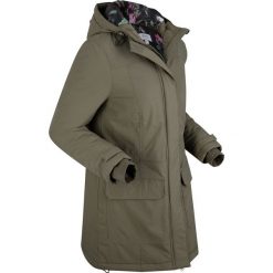 Kurtka parka outdoorowa funkcyjna z kolekcji Maite Kelly bonprix ciemnooliwkowy. Zielone kurtki damskie bonprix, s, bez wzorów, bez kaptura. Za 279,99 zł.