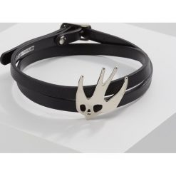 Bransoletki damskie: McQ Alexander McQueen SWALLOW TRIPLE WRAP Bransoletka black