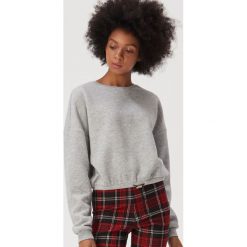 Bluza ze ściągaczem - Jasny szary. Szare bluzy damskie Sinsay, s, bez wzorów, bez rękawów, bez kaptura. Za 39,99 zł.