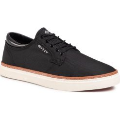 Tenisówki GANT - Prepville 21638876 Black G00. Czarne półbuty męskie GANT, bez wzorów, ze skóry, bez zapięcia. Za 379,00 zł.