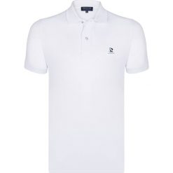 Koszulka polo w kolorze białym. Białe koszulki męskie Giorgio di Mare, s, bez wzorów, z bawełny, polo, bez rękawów. W wyprzedaży za 85,95 zł.