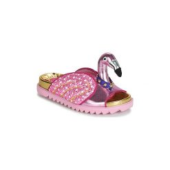 Klapki Irregular Choice TESORO MIO. Różowe klapki damskie Irregular Choice, bez wzorów, bez obcasa. Za 559,00 zł.
