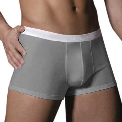 Bokserki męskie: Męskie bokserki Grey White 002
