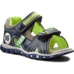 Sandały ACTION BOY - CM170706-30 Niebieski/Zielony. Niebieskie sandały chłopięce marki Action Boy, ze skóry ekologicznej, bez zapięcia. Za 59,99 zł.