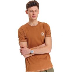 T-shirt gładki. Pomarańczowe t-shirty męskie Top Secret, na wiosnę, m, z aplikacjami, z bawełny, klasyczne, bez kołnierzyka, krótkie. W wyprzedaży za 29,99 zł.