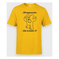 Koszulka Strasznie Cię kocham. T-shirty chłopięce MegaKoszulki, bez wzorów, z bawełny, bez rękawów. Za 49,90 zł.