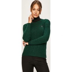 Polo Ralph Lauren - Sweter. Zielone swetry damskie Polo Ralph Lauren, s, bez wzorów, z wełny, bez rękawów, bez kaptura. W wyprzedaży za 449,90 zł.