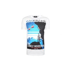 T-shirty z krótkim rękawem Dsquared S71GD0559. Białe t-shirty męskie Dsquared, s, bez wzorów, bez kołnierzyka, krótkie. Za 489,00 zł.