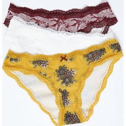 Etam - Figi Laetitia (3-pack). Białe majtki damskie Etam, s, z elastanu. W wyprzedaży za 59,90 zł.