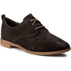 Oxfordy CLARKS - Alania Posey 261231004 Black Nubuck. Czarne jazzówki damskie Clarks, z nubiku. W wyprzedaży za 199,00 zł.