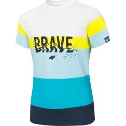 T-shirt chłopięcy (122-164) JTSM226 - niebieski. Niebieskie t-shirty chłopięce z elastanu. W wyprzedaży za 29,99 zł.