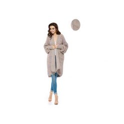 LEMONIADE Kolorowy sweter oversize LS206. Szare kardigany damskie marki N/A, ze splotem. Za 179,90 zł.