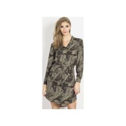 Sukienka Amara Zielona. Zielone sukienki damskie asymetryczne marki Wow fashion, w paski, z tkaniny, ze stójką, z długim rękawem, długie, maxi. Za 239,00 zł.